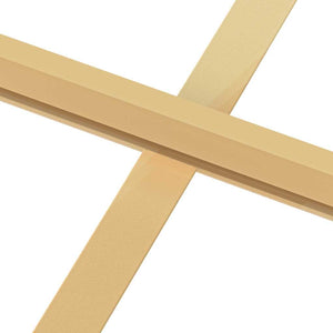 vidaXL Slim Interior Door Golden 76x201.5 cm Tempered Glass and Aluminum