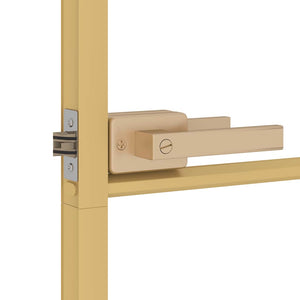 vidaXL Interior Door Slim Golden 102.5x201.5 cm Tempered Glass and Aluminum