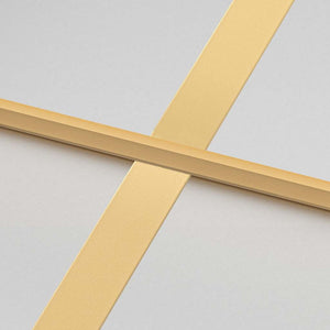 vidaXL Slim Interior Door Golden 76x201.5 cm Tempered Glass and Aluminum