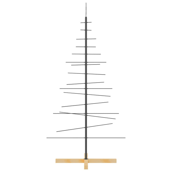 Schwarzer Metall Weihnachtsbaum 150cm mit Holzständer