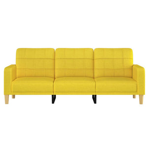 vidaXL 3-Seater Sofa Light Yellow 180 cm Fabric