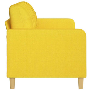 vidaXL 3-Seater Sofa Light Yellow 180 cm Fabric