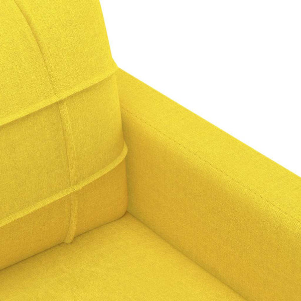 vidaXL 3-Seater Sofa Light Yellow 180 cm Fabric