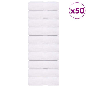 vidaXL Guest Towels FROGN 50 pcs. White 30x30 cm 360 gsm