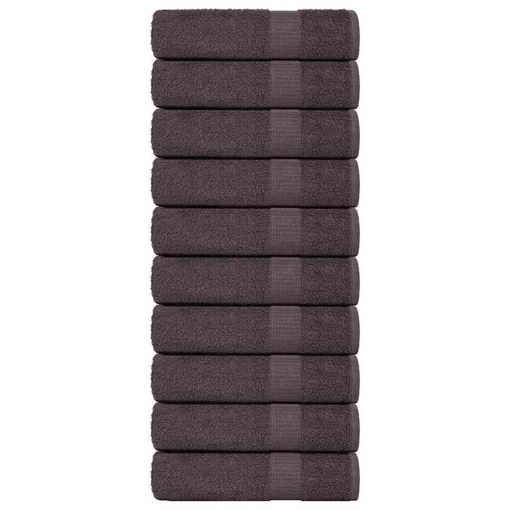 vidaXL Bath Towels FROGN 10 pcs. Anthracite 100x150 cm 360 gsm