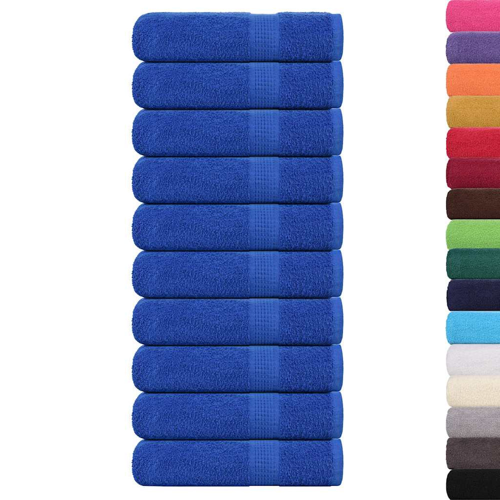 vidaXL Bath Towels FROGN 10 pcs Blue 100x150 cm 360 gsm