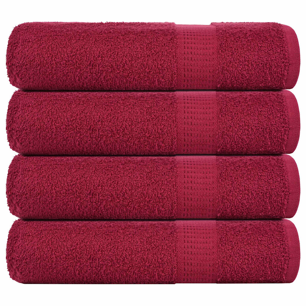 vidaXL Towels FROGN 4 pcs. Bordeaux 50x100 cm 360 gsm