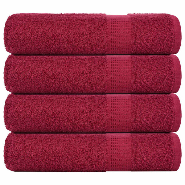 vidaXL Towels FROGN 4 pcs. Bordeaux 50x100 cm 360 gsm