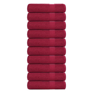 vidaXL Towels FROGN 10 pcs. Bordeaux 50x100 cm 360 gsm
