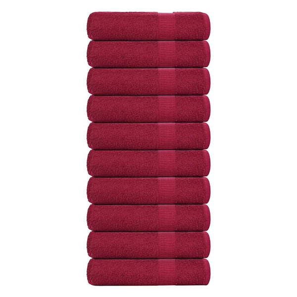 vidaXL Towels FROGN 10 pcs. Bordeaux 50x100 cm 360 gsm