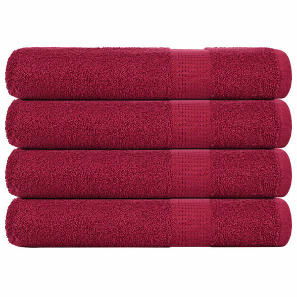 vidaXL Sauna Towels FROGN 4 pcs. Bordeaux 80x200 cm 360 gsm