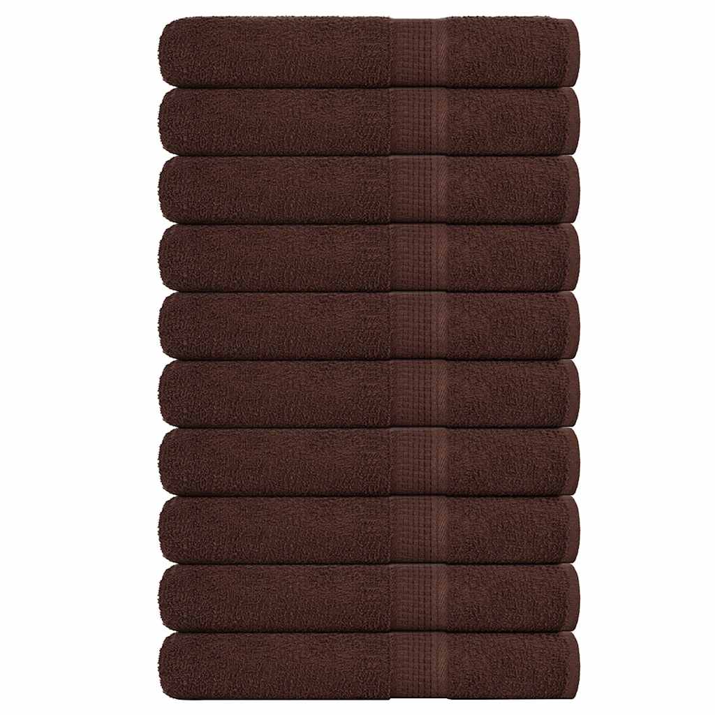 vidaXL Sauna Towels FROGN 10 pcs Brown 80x200 cm 360 g/m²
