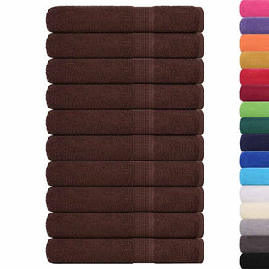 vidaXL Sauna Towels FROGN 10 pcs Brown 80x200 cm 360 g/m²