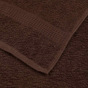 vidaXL Sauna Towels FROGN 10 pcs Brown 80x200 cm 360 g/m²