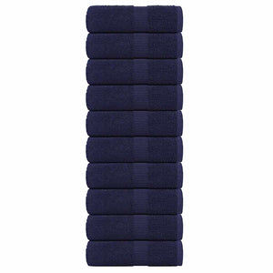 vidaXL Washcloths FROGN 10 pcs. Navy Blue 30x30 cm 360 gsm