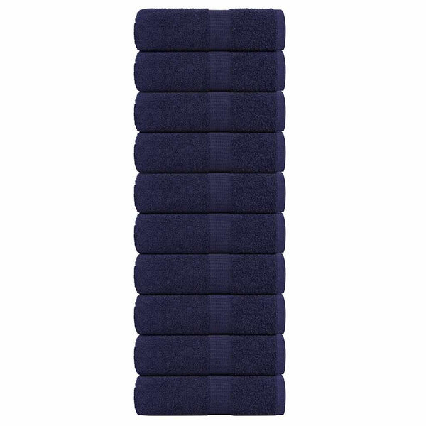 vidaXL Washcloths FROGN 10 pcs. Navy Blue 30x30 cm 360 gsm
