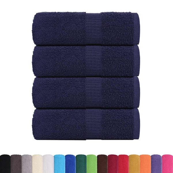 vidaXL Guest Towels FROGN 4 pcs. Navy Blue 30x50 cm 360 gsm