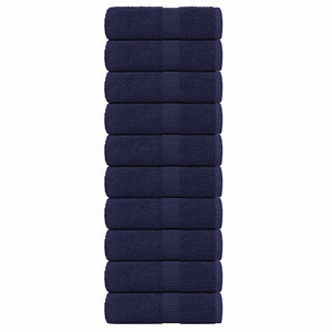 vidaXL Guest Towels FROGN 10 pcs. Navy Blue 30x50 cm 360 gsm