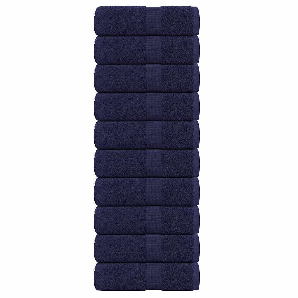 vidaXL Guest Towels FROGN 10 pcs. Navy Blue 30x50 cm 360 gsm