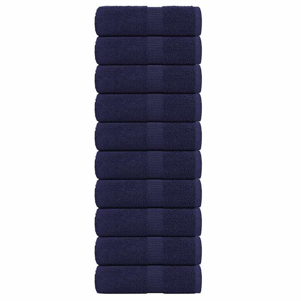 vidaXL Guest Towels FROGN 10 pcs. Navy Blue 30x50 cm 360 gsm