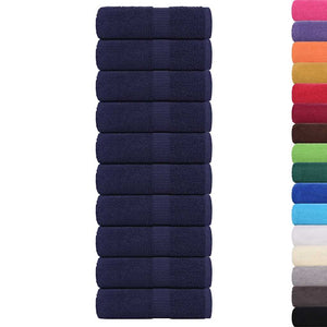 vidaXL Guest Towels FROGN 10 pcs. Navy Blue 30x50 cm 360 gsm
