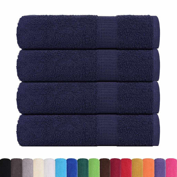 vidaXL Towels FROGN 4 pcs. Navy Blue 50x100 cm 360 gsm