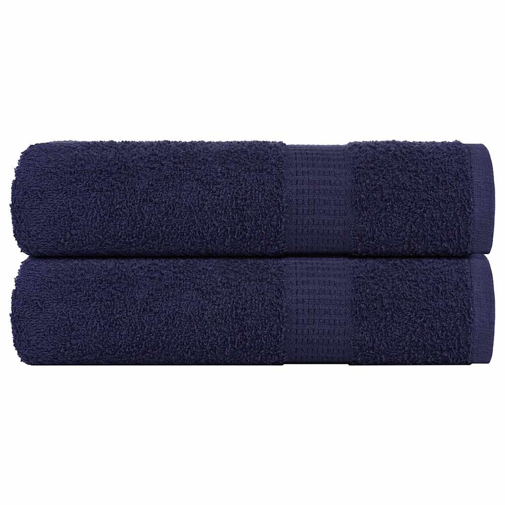 vidaXL FROGN Bath Towels 2 pcs Navy 70x140 cm 360 g/m²