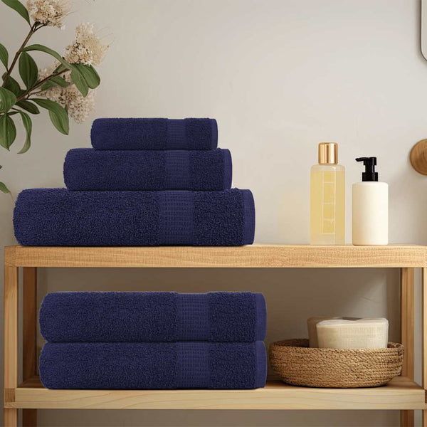vidaXL FROGN Bath Towels 2 pcs Navy 70x140 cm 360 g/m²