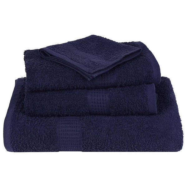 vidaXL FROGN Bath Towels 2 pcs Navy 70x140 cm 360 g/m²