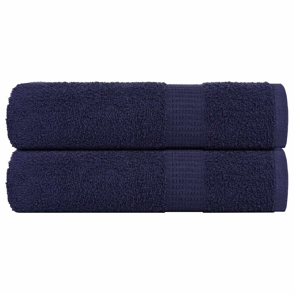 vidaXL Bath Towels FROGN 2 pcs. Navy Blue 100x150 cm 360 gsm