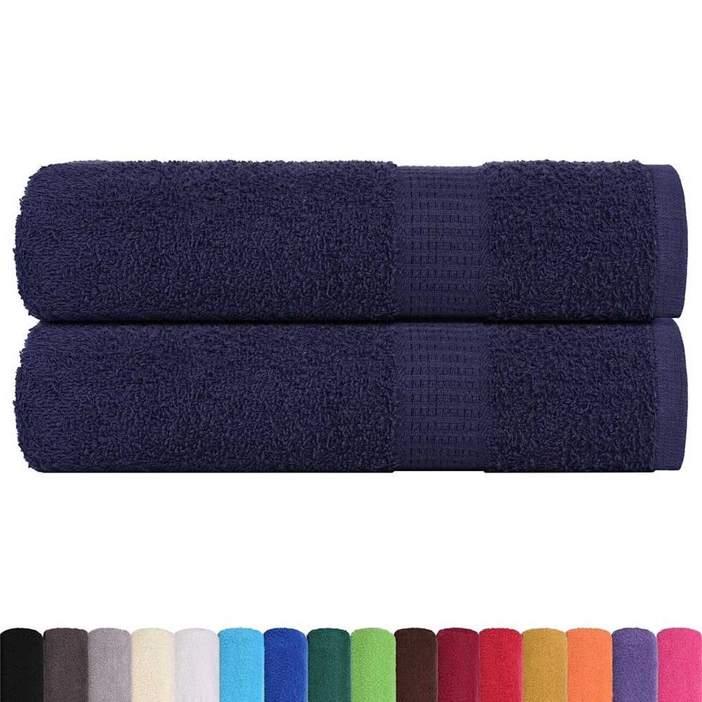 vidaXL Bath Towels FROGN 2 pcs. Navy Blue 100x150 cm 360 gsm
