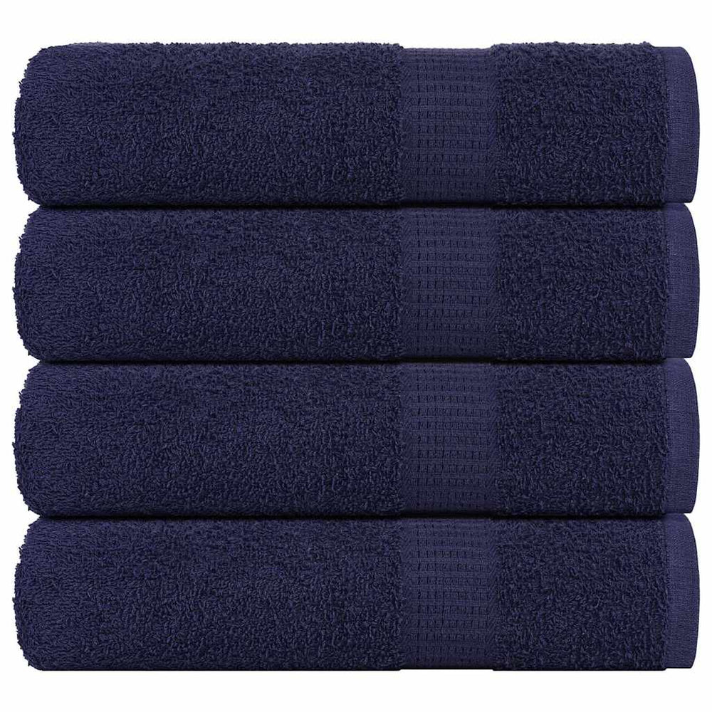 vidaXL Bath Towels FROGN 4-piece Navy Blue 100x150 cm 360 gsm
