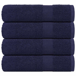 vidaXL Bath Towels FROGN 4-piece Navy Blue 100x150 cm 360 gsm