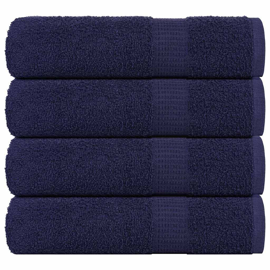 vidaXL Bath Towels FROGN 4-piece Navy Blue 100x150 cm 360 gsm