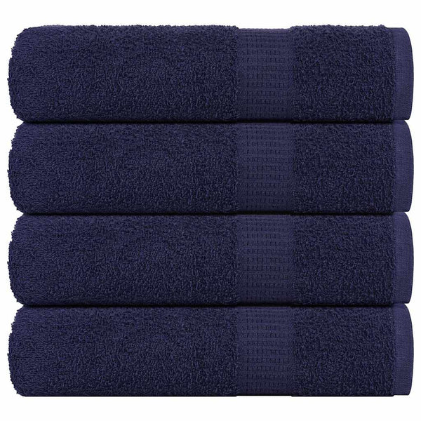 vidaXL Bath Towels FROGN 4-piece Navy Blue 100x150 cm 360 gsm