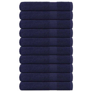 vidaXL Towels FROGN 10 pcs. Navy Blue 100x200 cm 360 gsm