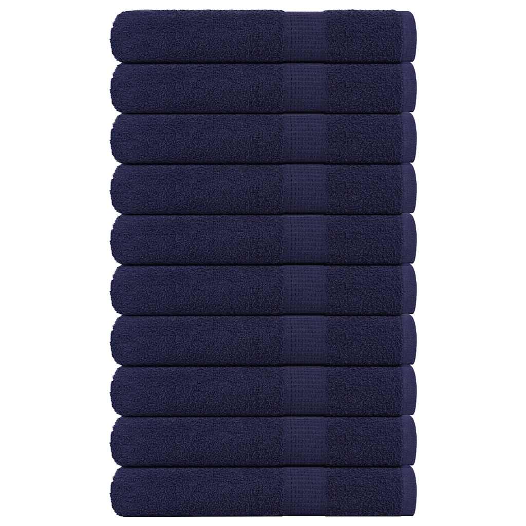 vidaXL Towels FROGN 10 pcs. Navy Blue 100x200 cm 360 gsm