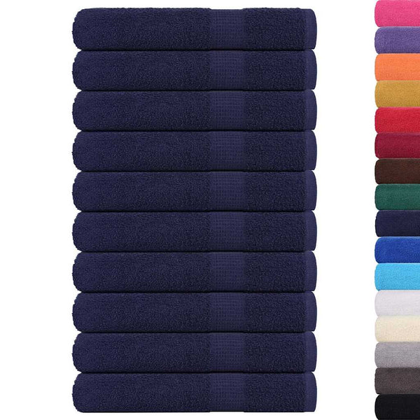 vidaXL Towels FROGN 10 pcs. Navy Blue 100x200 cm 360 gsm