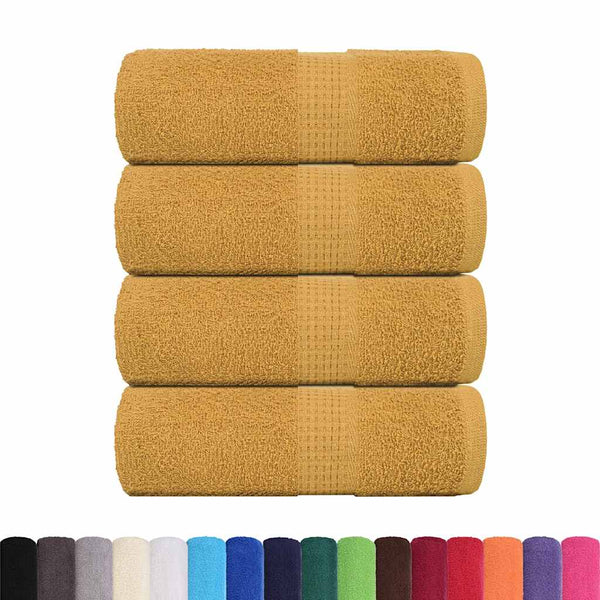 vidaXL Washcloths FROGN 4 pcs. Gold 30x30 cm 360 gsm