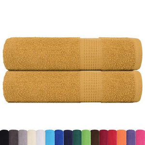 vidaXL Towels FROGN 2 pcs Gold 50x100 cm 360 gsm