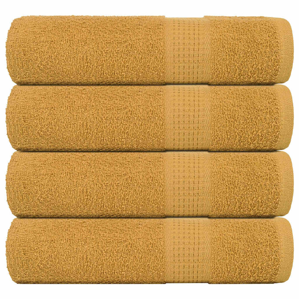 vidaXL Bath Towels FROGN 4 pcs. Gold 100x150 cm 360 gsm