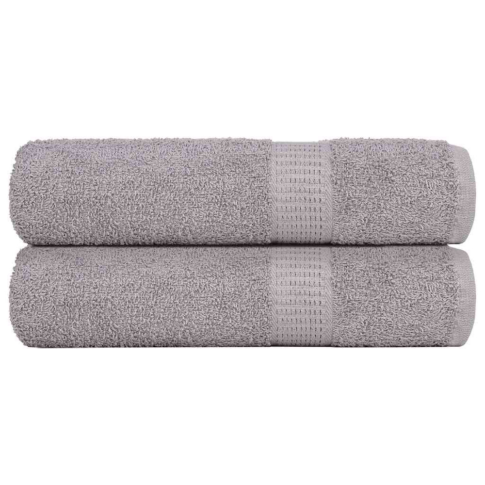 vidaXL Bath Towels FROGN 2 pcs. Grey 100x150 cm 360 gsm