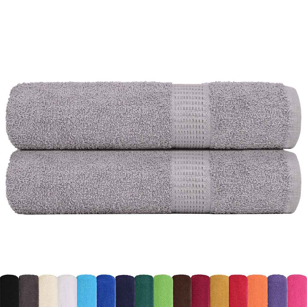 vidaXL Bath Towels FROGN 2 pcs. Grey 100x150 cm 360 gsm