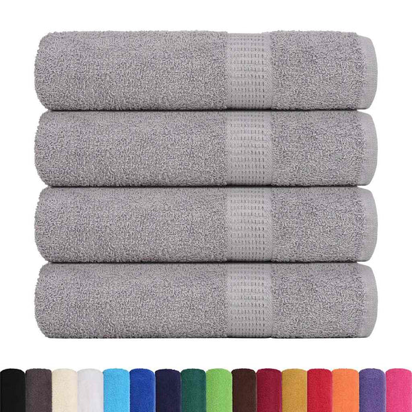 vidaXL Bath Towels FROGN 4 pcs. Grey 100x150 cm 360 gsm