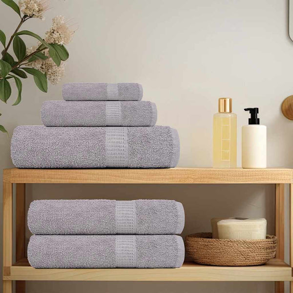 vidaXL Bath Towels FROGN 4 pcs. Grey 100x150 cm 360 gsm