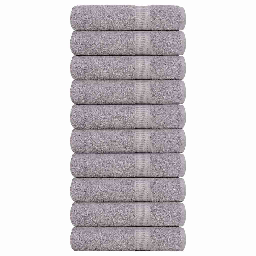 vidaXL Bath Towels FROGN 10 pcs. Grey 100x150 cm 360 gsm
