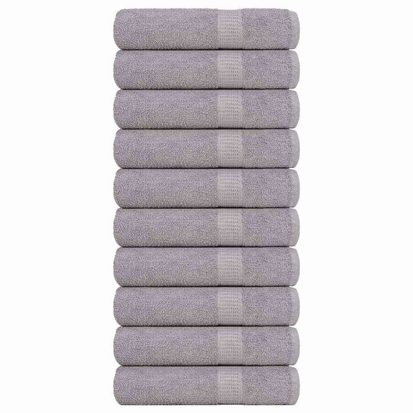 vidaXL Bath Towels FROGN 10 pcs. Grey 100x150 cm 360 gsm