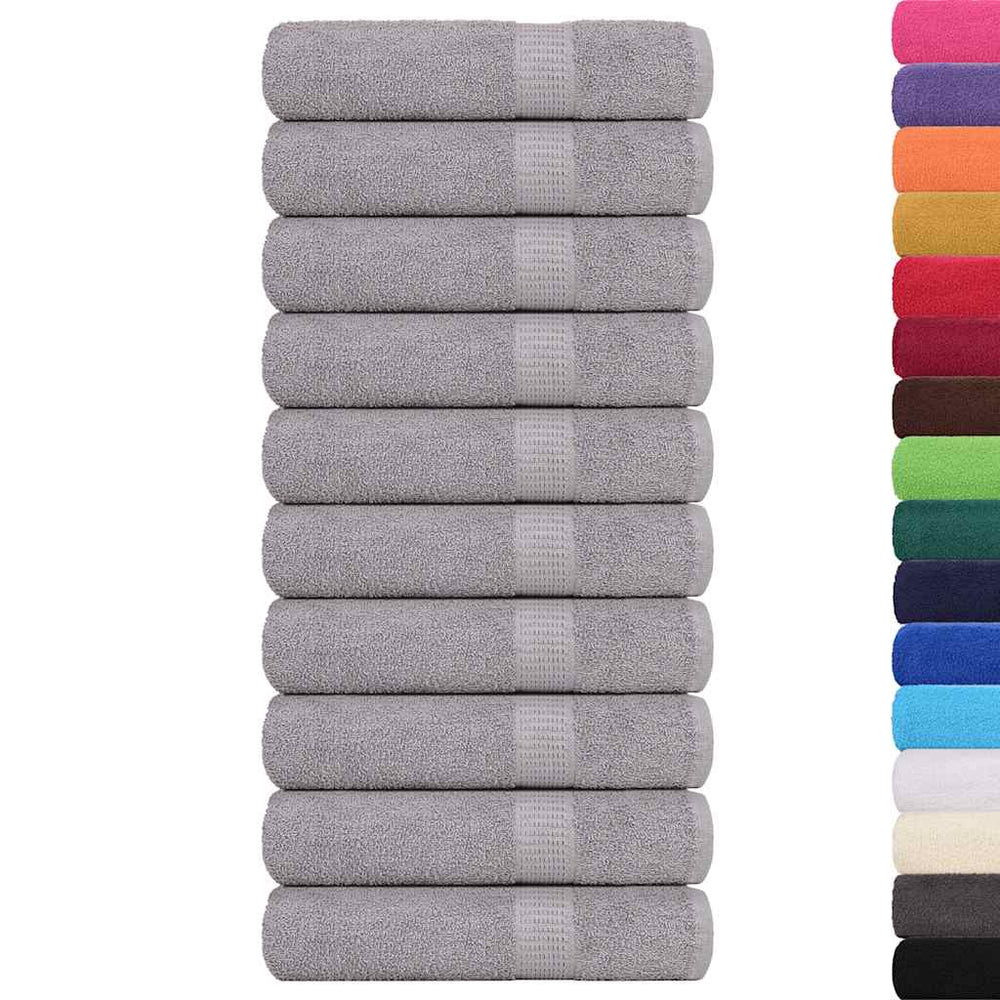 vidaXL Bath Towels FROGN 10 pcs. Grey 100x150 cm 360 gsm