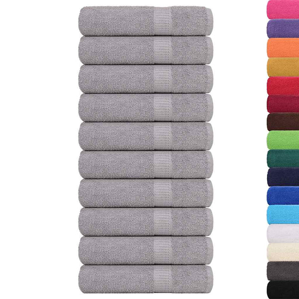 vidaXL Bath Towels FROGN 10 pcs. Grey 100x150 cm 360 gsm