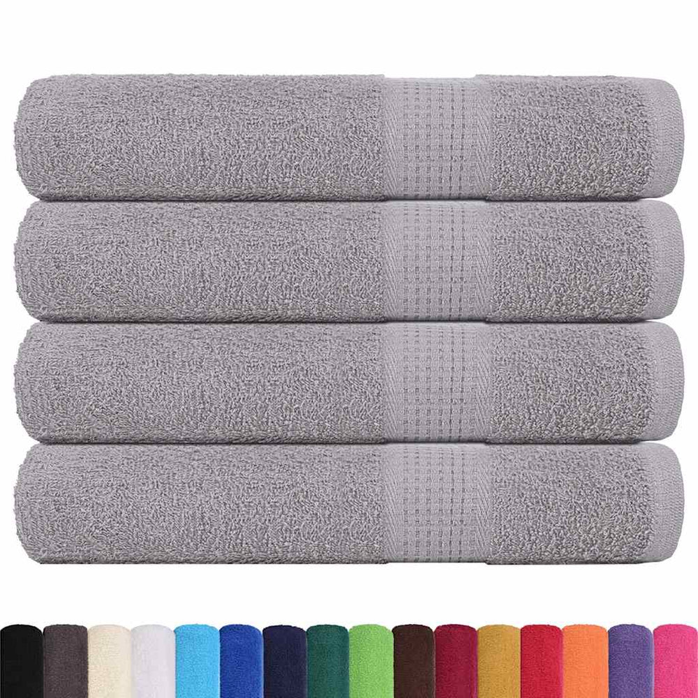 vidaXL Sauna Towels FROGN 4 pcs. Grey 80x200 cm 360 gsm